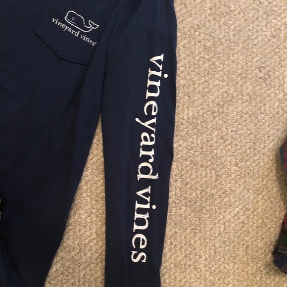 Mens Navy Vineyard Vines Long Sleeve Tee Size S - Picture 2 of 5